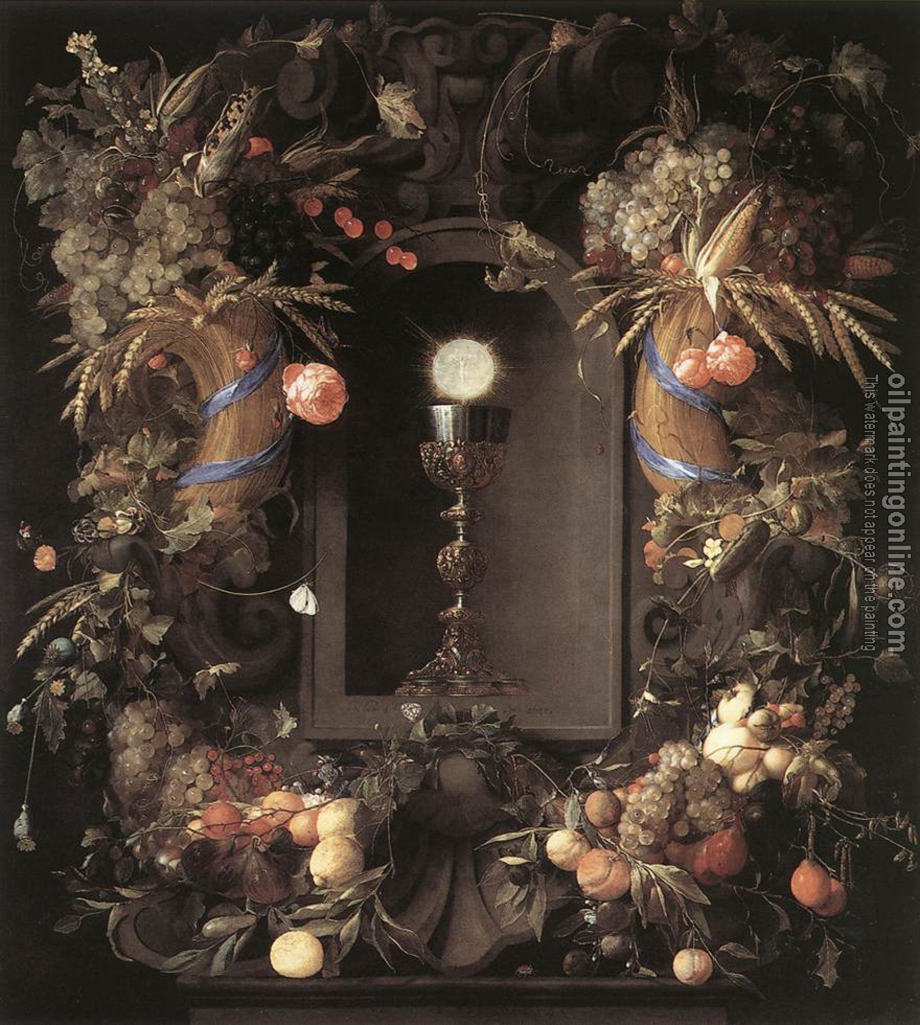 Heem, Jan Davidsz de - Eucharist in Fruit Wreath